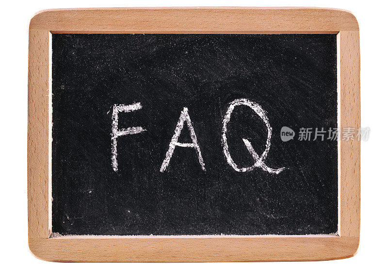 FAQ -商业黑板背景